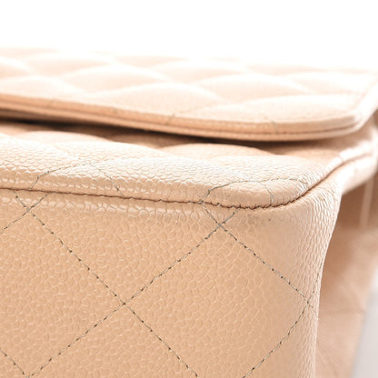 Chanel Caviar Quilted Jumbo Double Flap Beige Clair 10 of 12