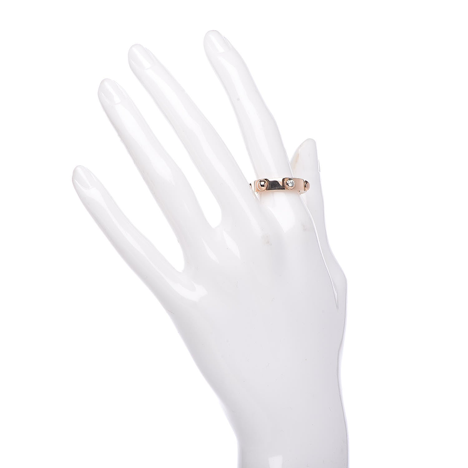 Louis Vuitton 18K Pink Gold Diamond Bague Clous Ring 52 6.25 2 of 5