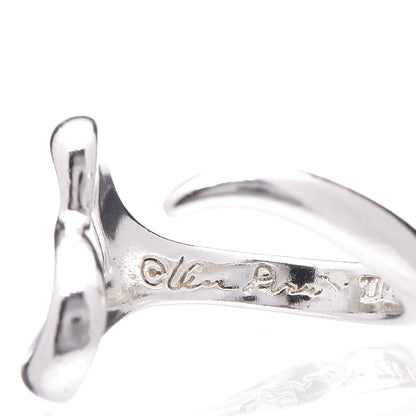 Tiffany Elsa Peretti Sterling Silver Open Heart Ring 52 6 6 of 7