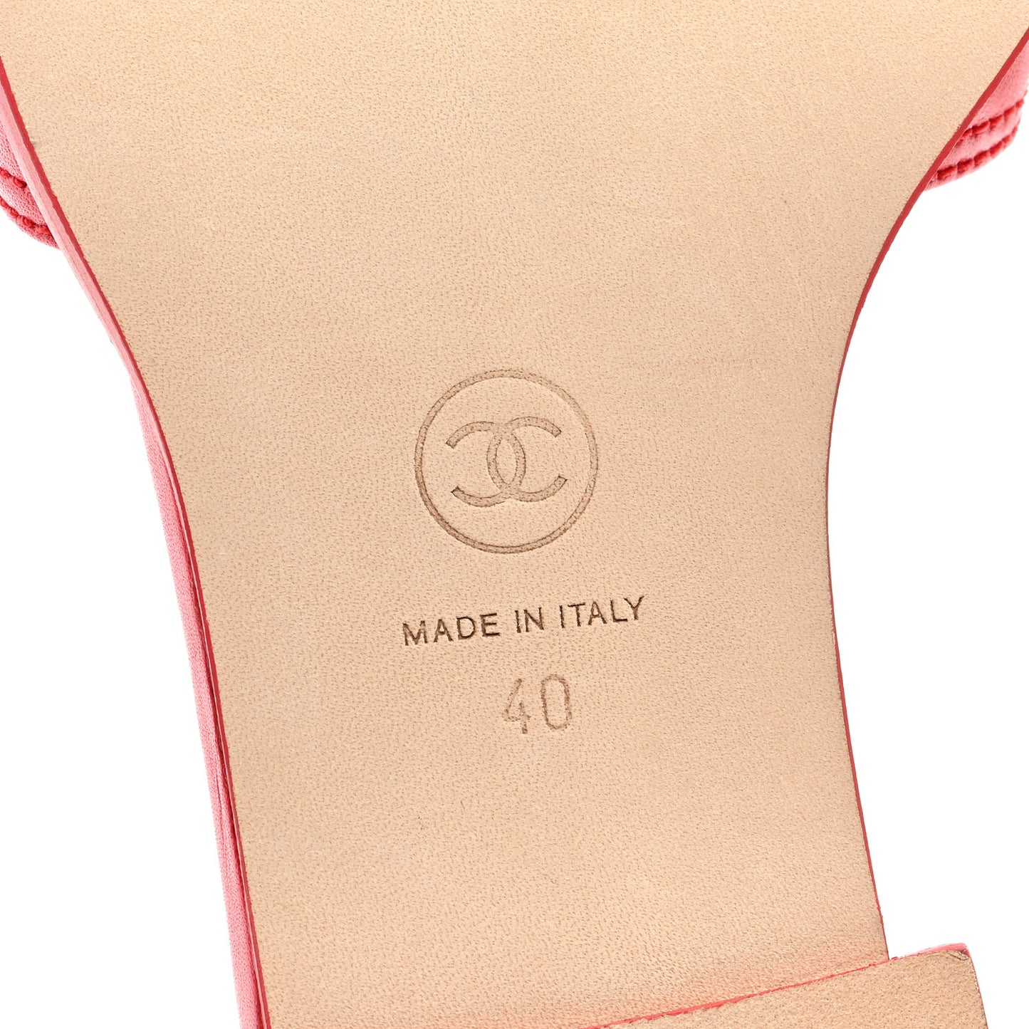 Shiny Calfskin CC Mules 40 Red