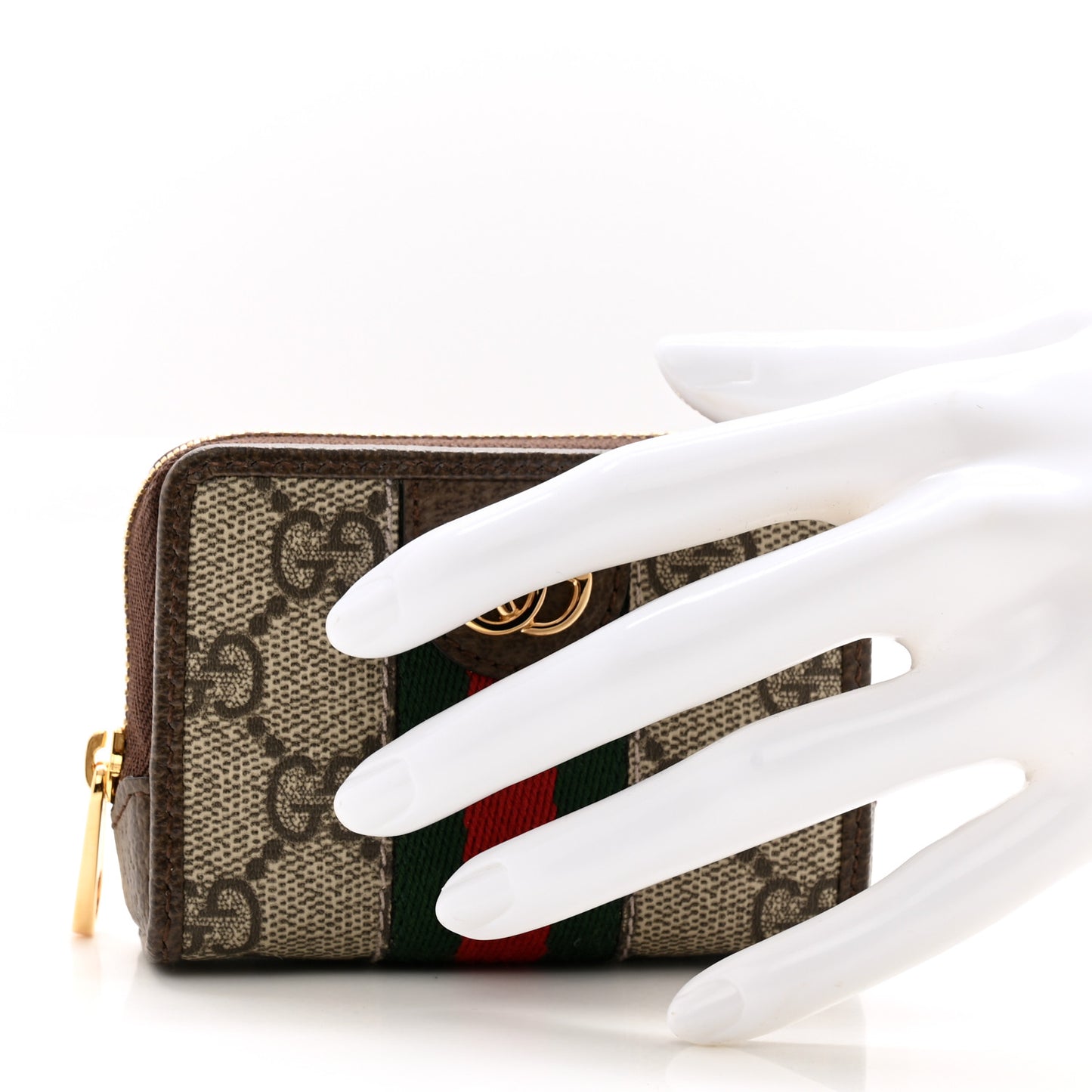 GG Supreme Monogram Web Ophidia Playing Card Case Beige New Acero