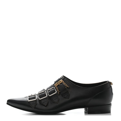 Gucci Cordovan Lux Mens Monk Strap Zip Loafers 10 Black 1 of 4