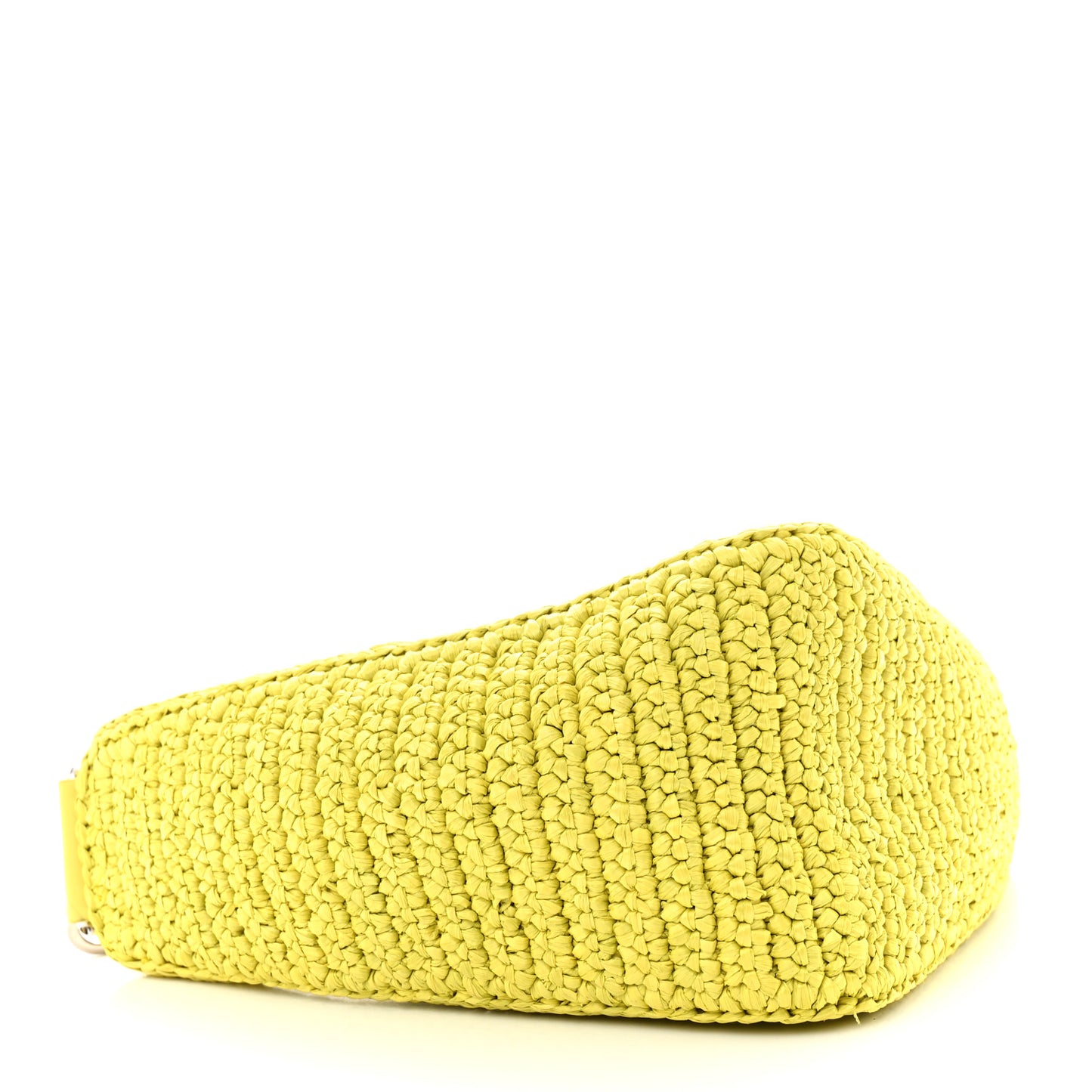 Yarn Raffia Effect Crochet Triangle Shoulder Bag Giallo