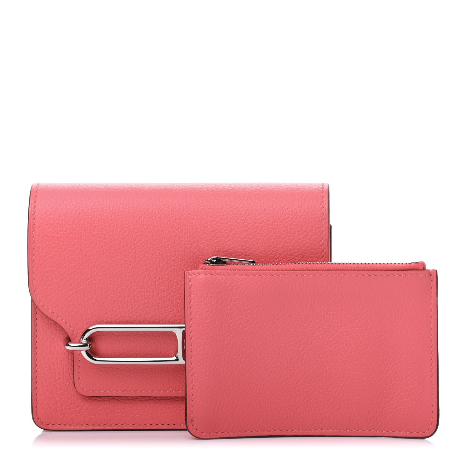 Hermes Evercolor Roulis Slim Wallet Rose Azalee 1 of 9