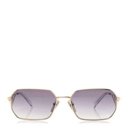 Prada Metal Symbole Triangle Logo Sunglasses SPR A51 Gold Blue 2 of 8