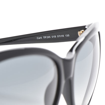 Tom Ford Carli Oversize Square Cateye Sunglasses TF295 Black 7 of 8