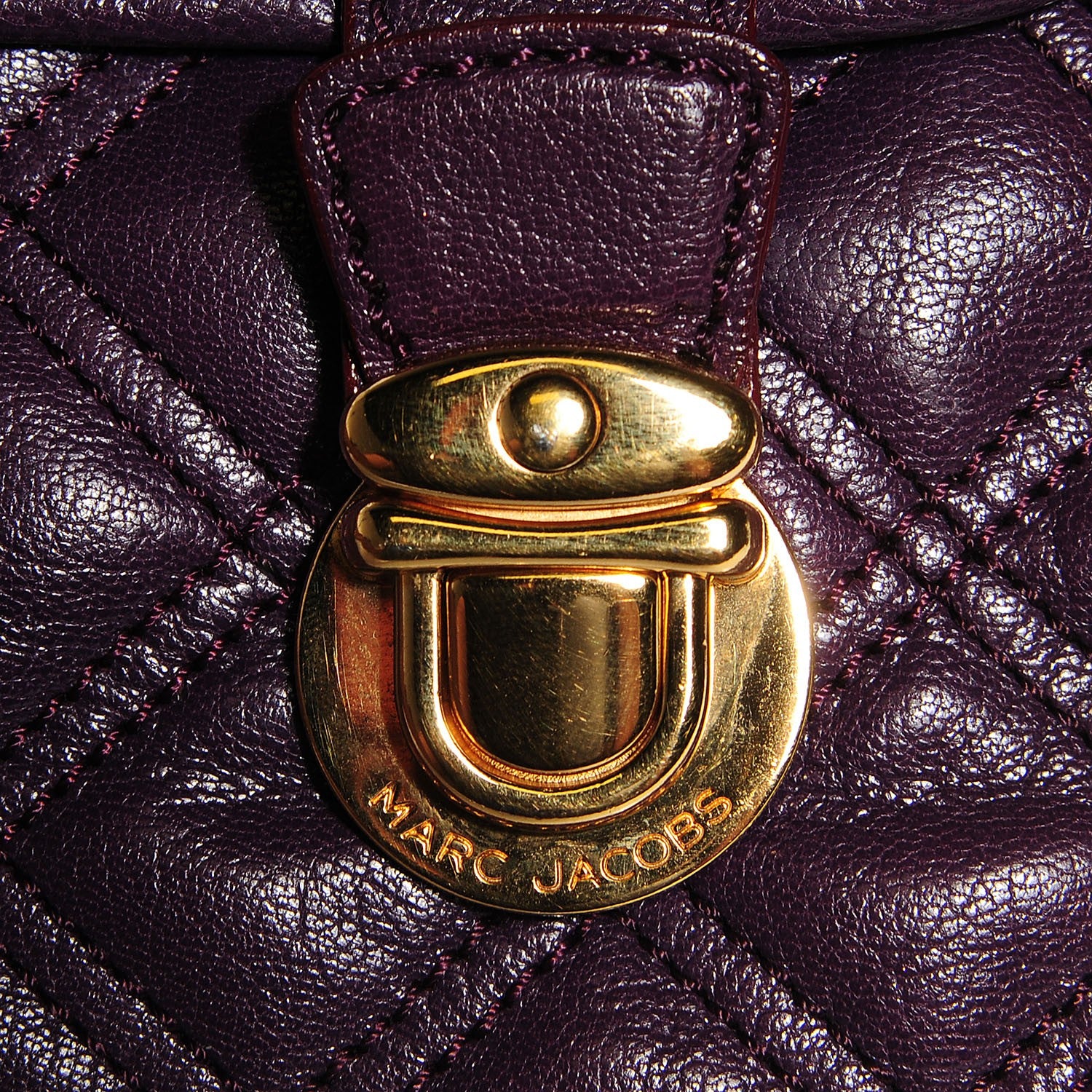 Marc Jacobs Goatskin Quilted Mary Flap Purple 9 of 9