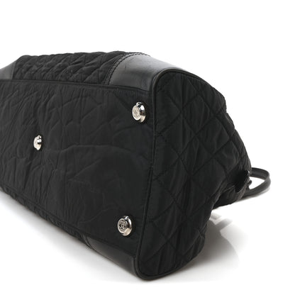 Chanel Calfskin Nylon Paris New York Duffel Bag Black 10 of 10
