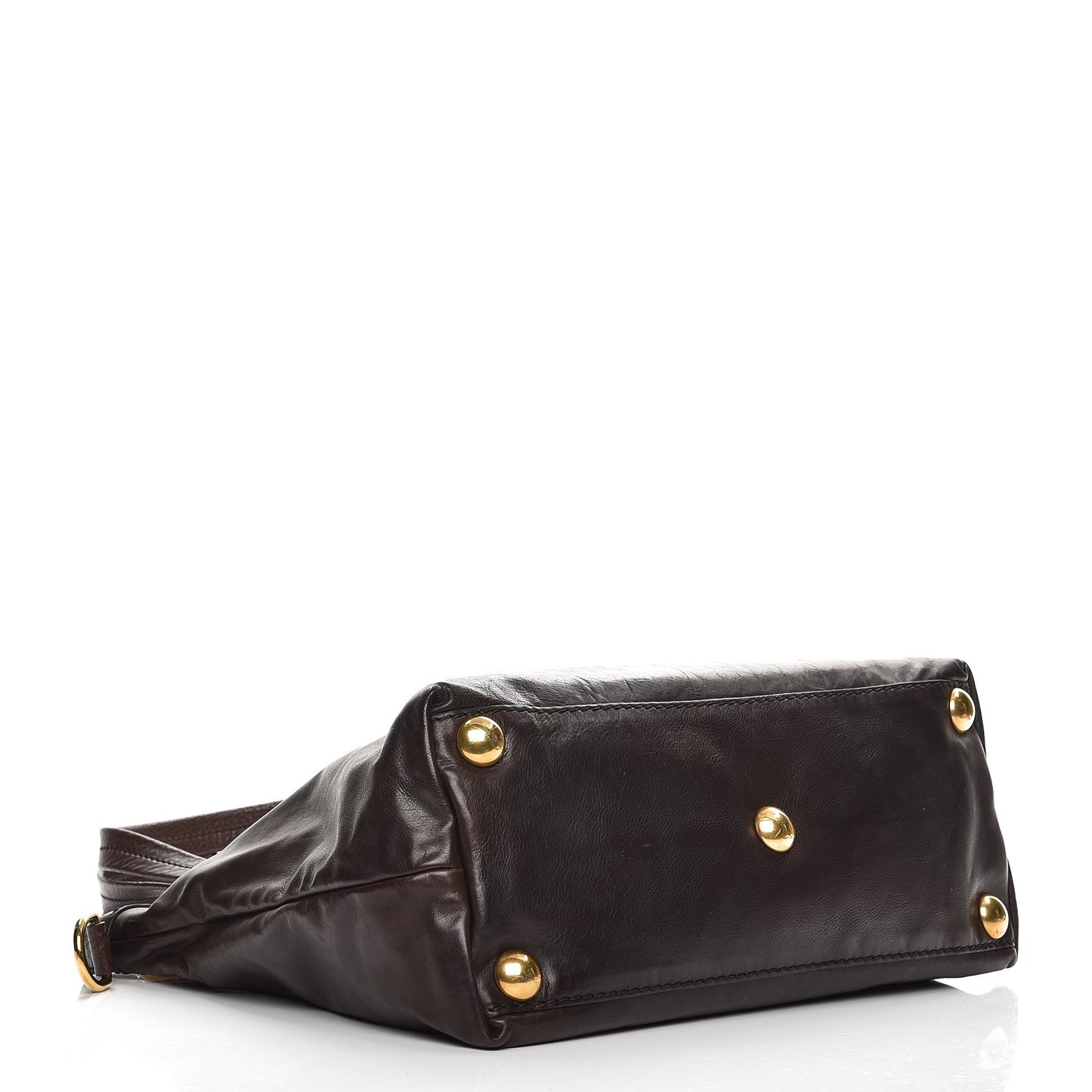 Calfskin Small Babouska Tote Dark Brown
