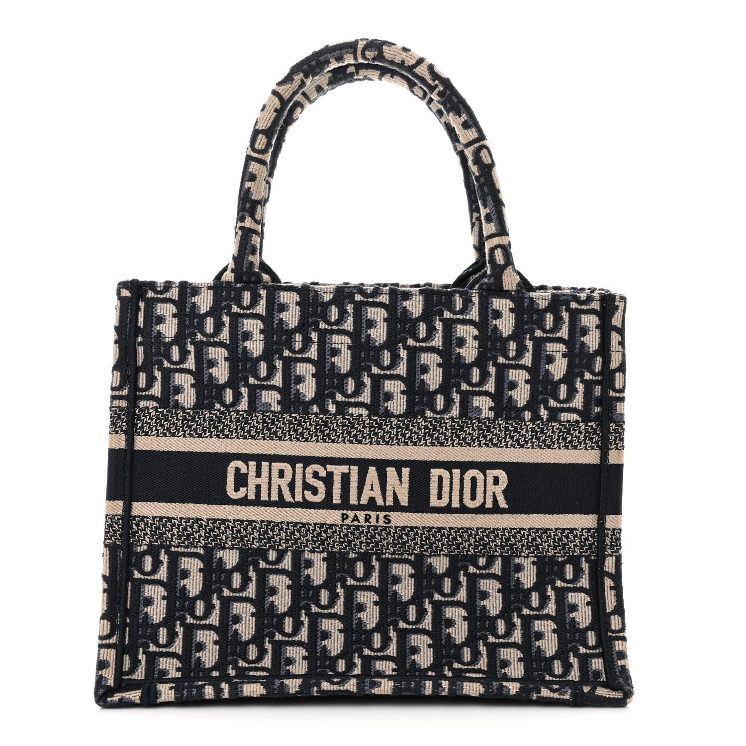 Christian Dior Oblique Small Book Tote Blue Multicolor 1 of 10