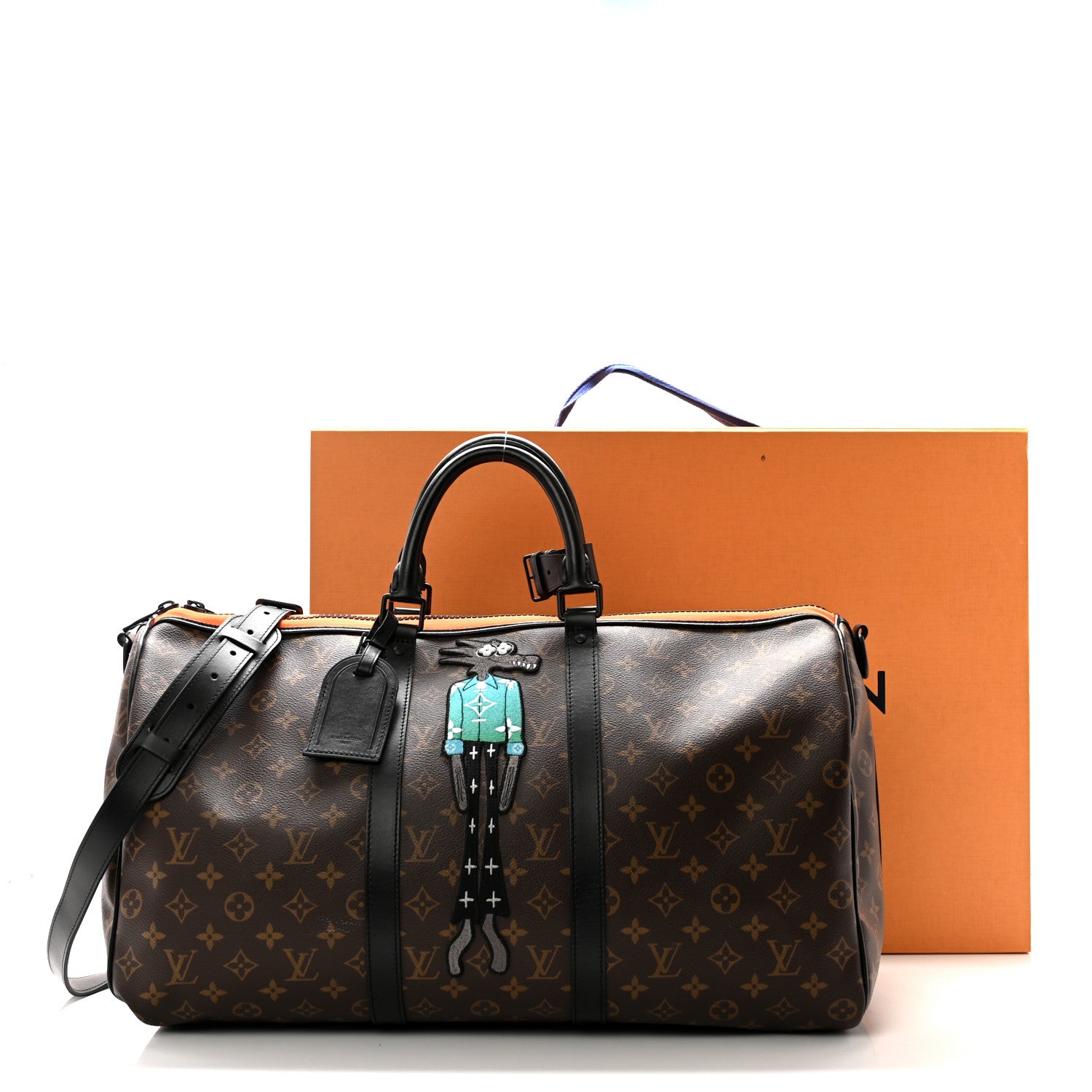 Louis Vuitton Monogram Embroidered Cartoon LV Friends Keepall Bandouliere 50 11 of 11