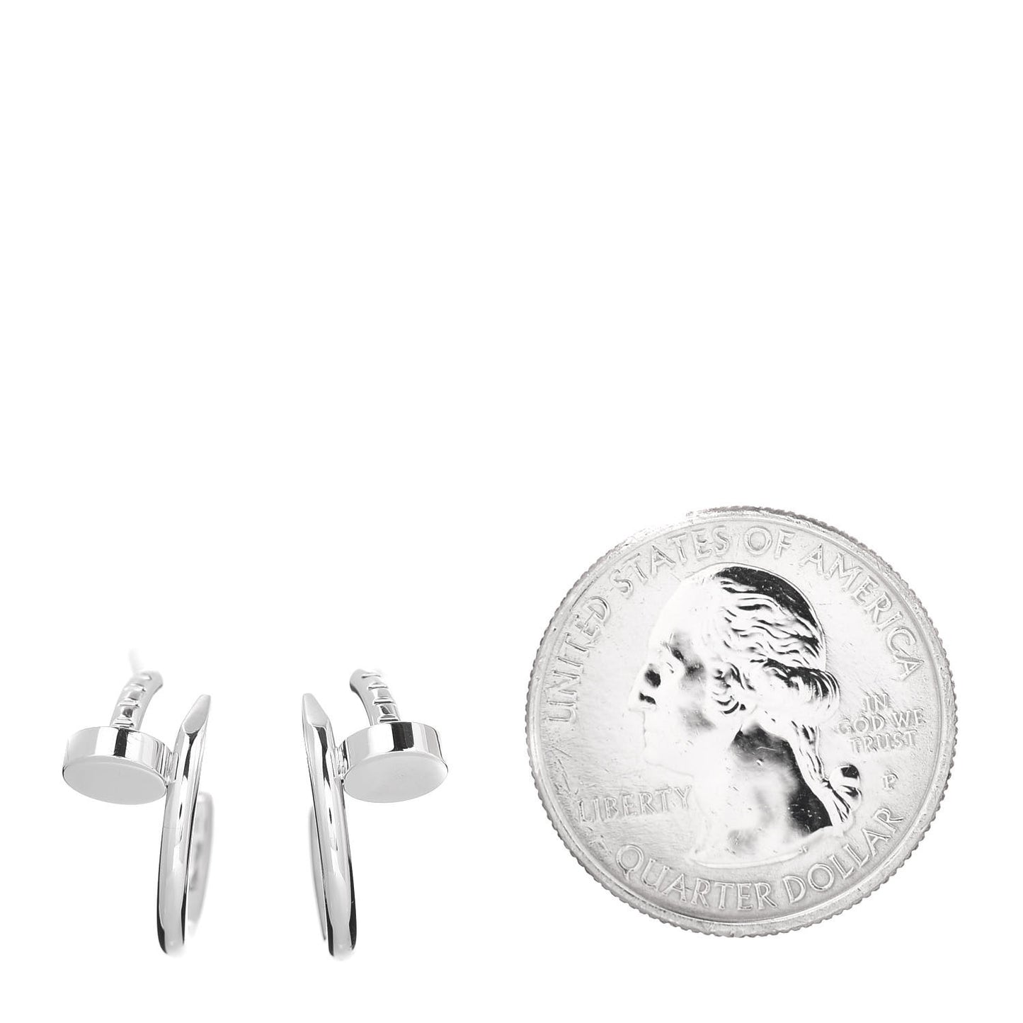 18K White Gold Juste Un Clou Hoop Earrings