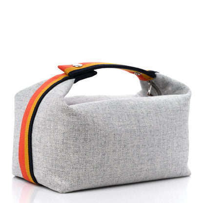 Hermes Canvas Large Bride-A-Brac Pouch Gris Flanelle 3 of 8