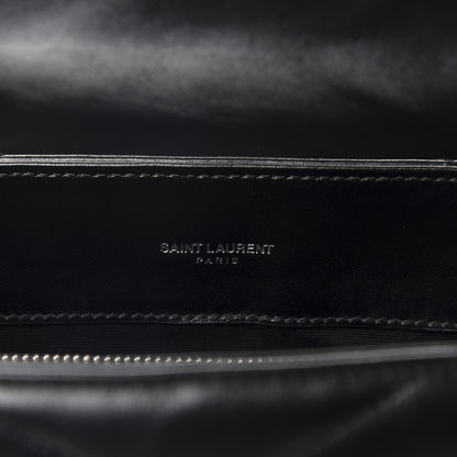 Saint Laurent Calfskin Y Quilted Monogram Medium Loulou Satchel Black 7 of 10