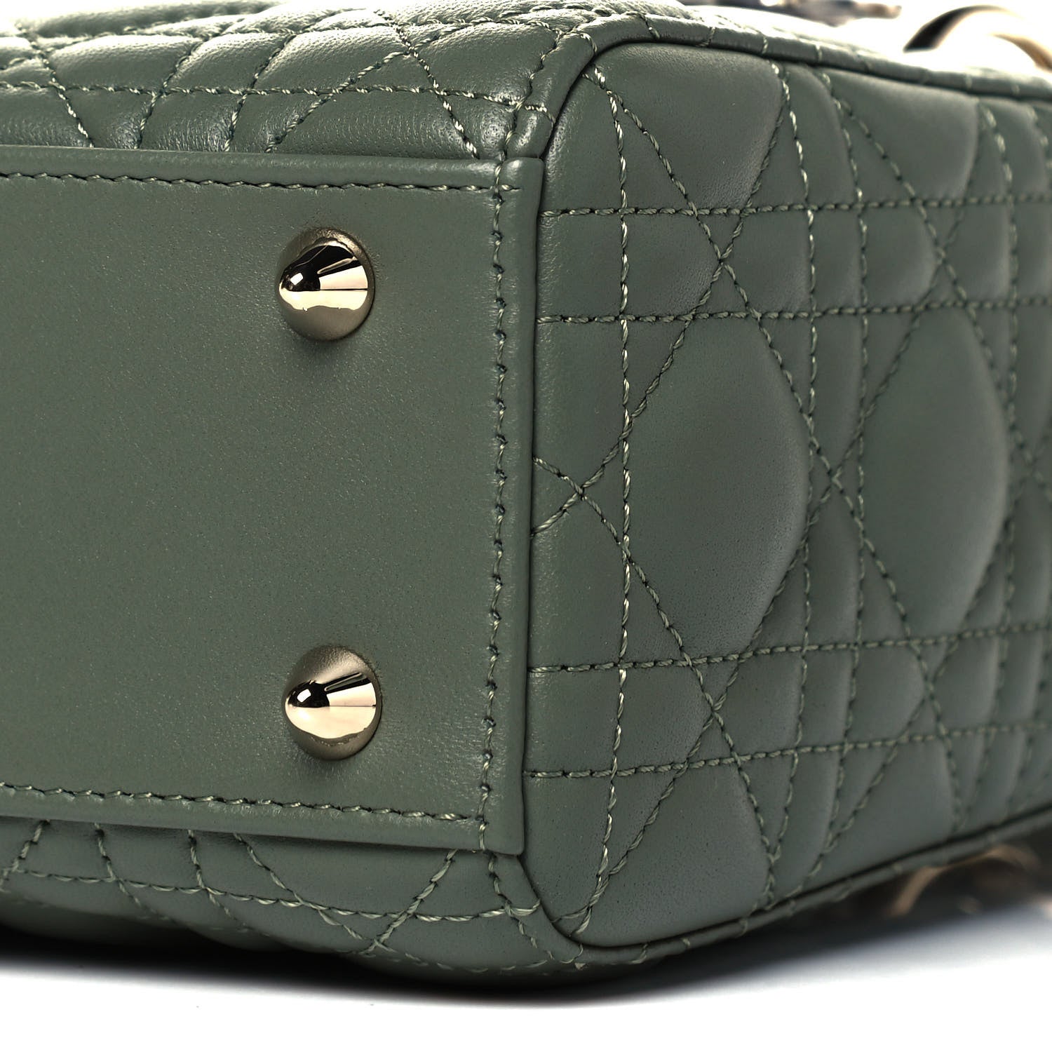 Christian Dior Lambskin Cannage Small My ABCDior Lady Dior Army Green 8 of 8