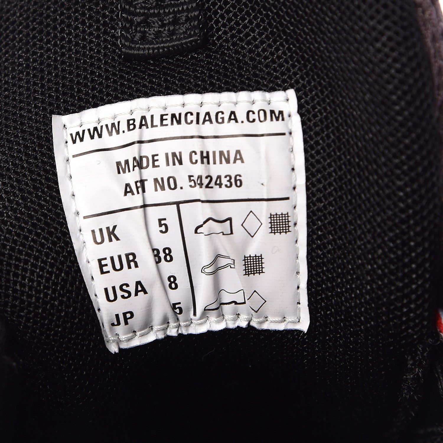 Balenciaga Mesh Nylon Womens Track Sneakers 38 Black Gris 8 of 8