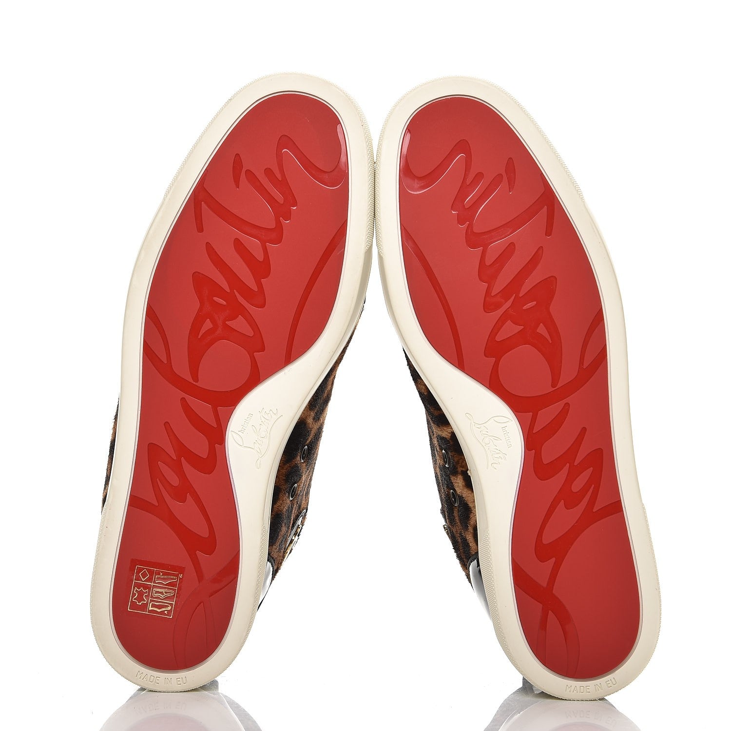 Christian Louboutin Mens Pony Hair Spikes Orlato Flat Sneakers 42 Leopard 5 of 10