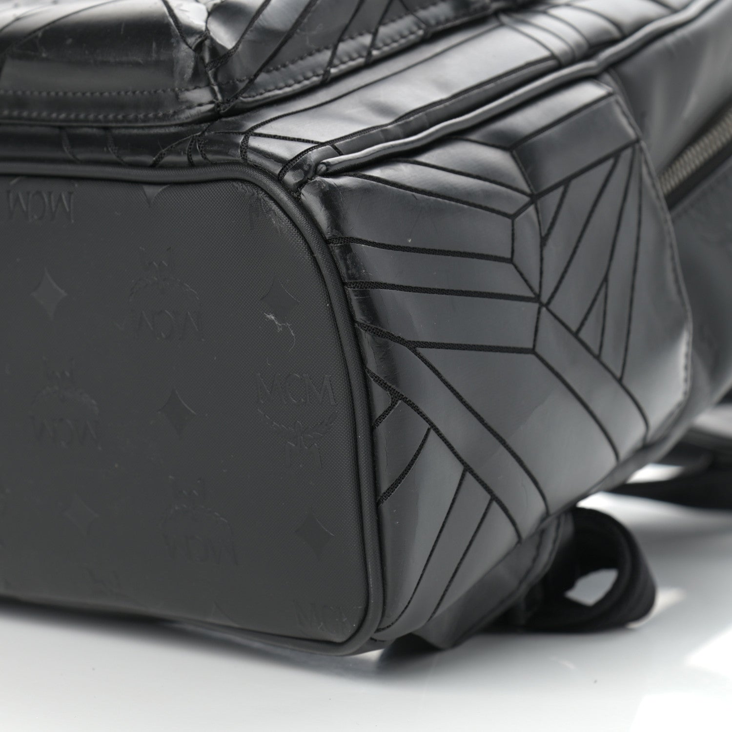 MCM Calfskin Small Bionic Backpack Black 10 of 10