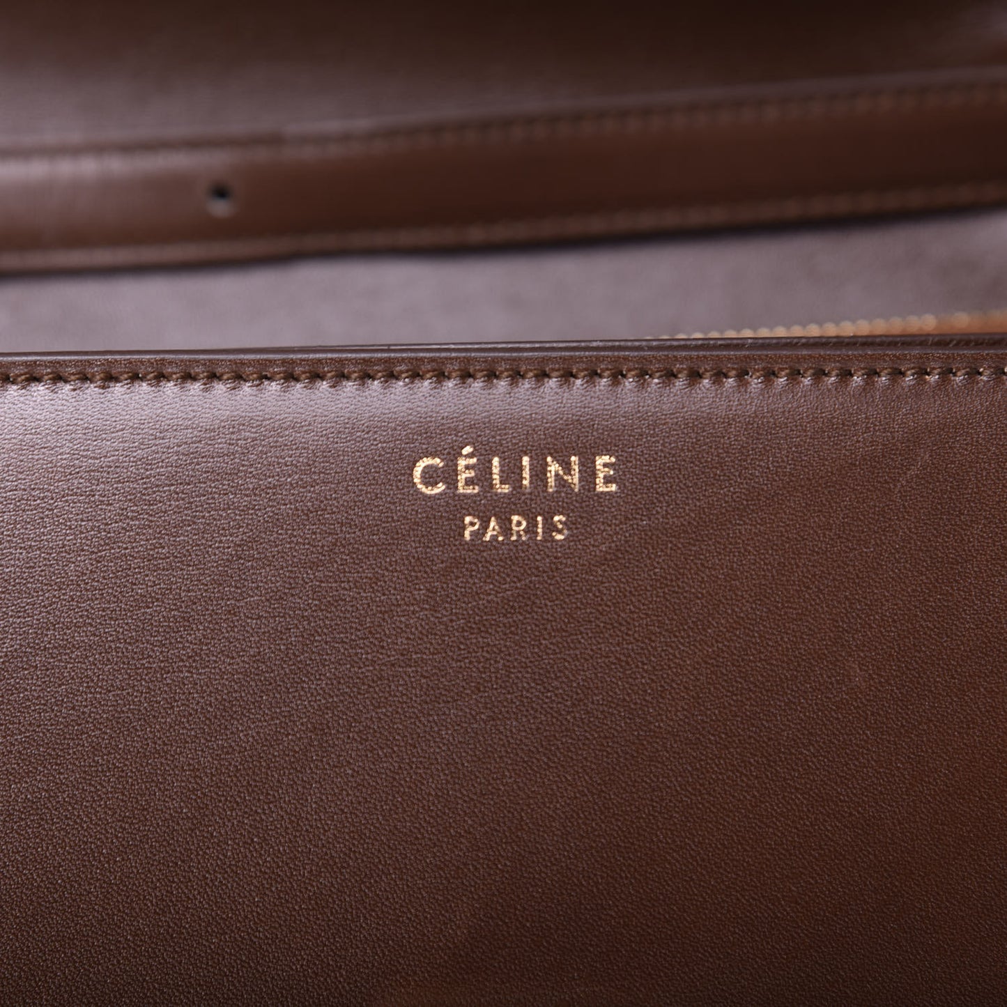 Ostrich Leg Medium Classic Box Flap Bag Dark Brown