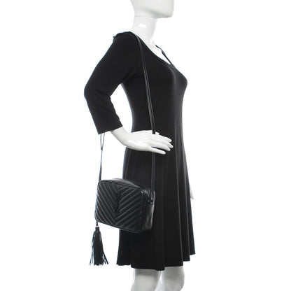 Saint Laurent Calfskin Matelasse Monogram Lou Camera Bag Black 2 of 11