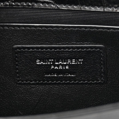 Saint Laurent Calfskin Crocodile Embossed Small Classic Monogram Kate Tassel Satchel Black 6 of 10