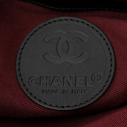 Chanel Coated Canvas Quilted Large Garment Travel Bag Black 6 of 10