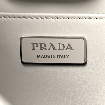 Prada Spazzolato Maxi Cleo Adjustable Strap Shoulder Bag White 6 of 10