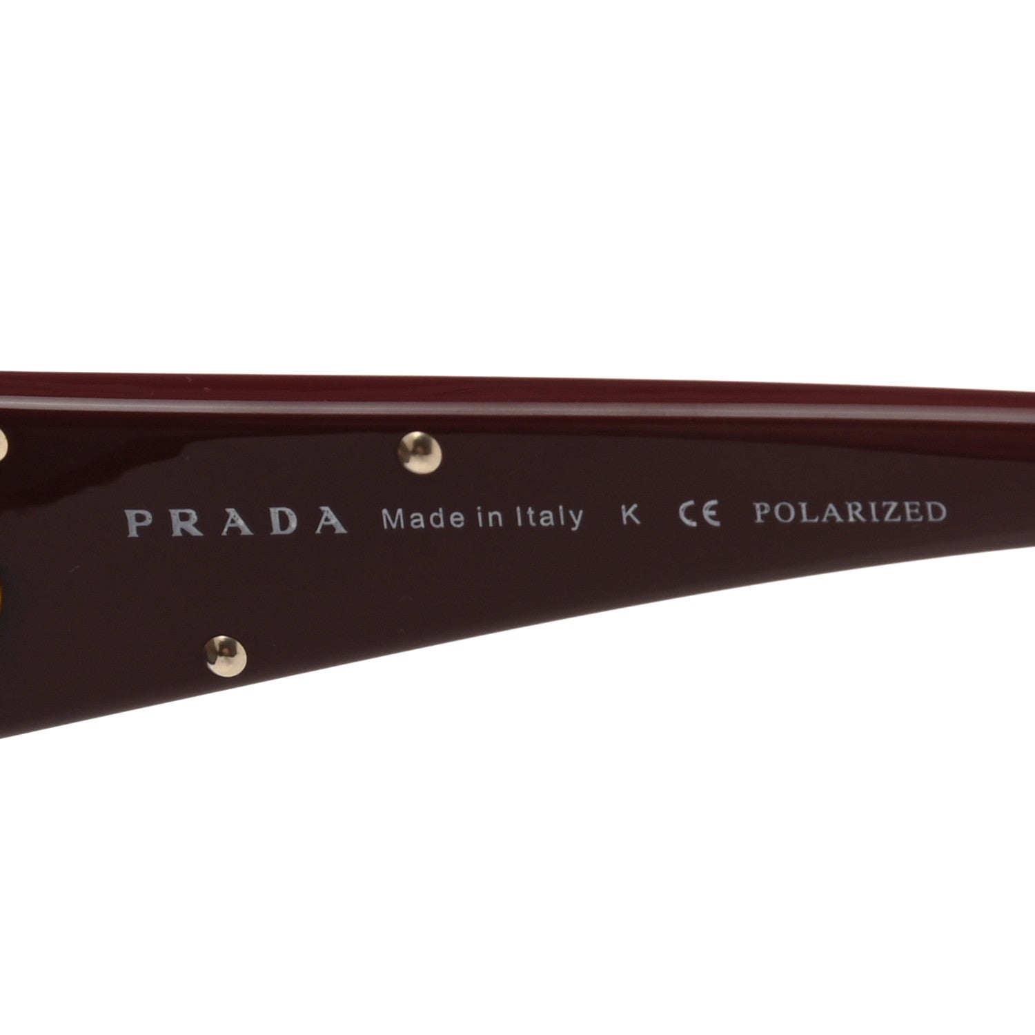 Prada Polarized Sunglasses SPR 27L Red 6 of 7
