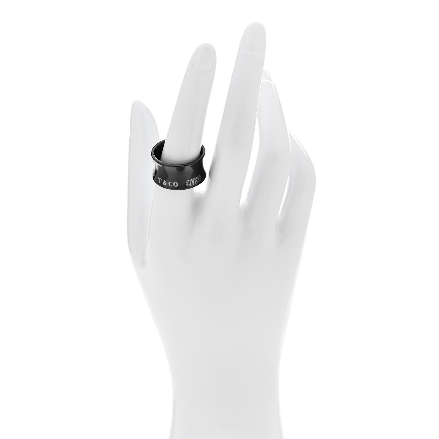 Tiffany Titanium 1837 Band Ring 56 7.5 2 of 5