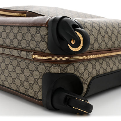 Gucci GG Supreme Monogram Azalea Calfskin Retro Interlocking G Small Savoy Cabin Trolley Beige Ebony Brown Sugar 8 of 9
