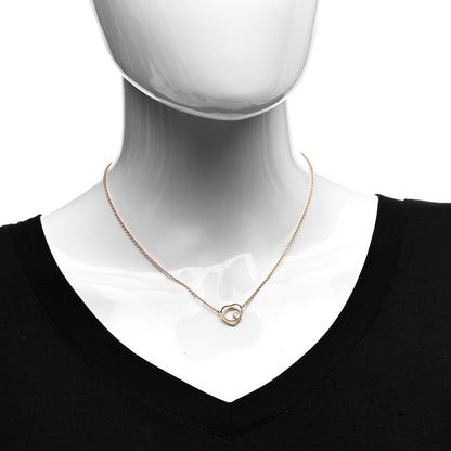 Hermes 18K Rose Gold Diamond TPM Vertige Coeur Necklace ST 2 of 5