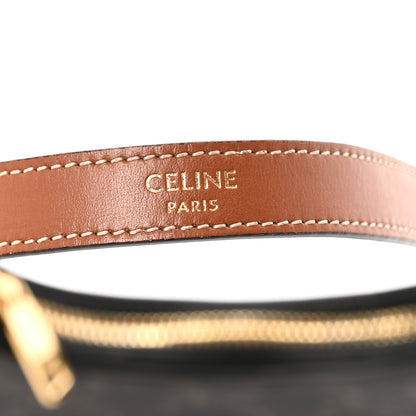 Celine Canvas Calfskin Mini Ava Triomphe Shoulder Bag Tan 6 of 10