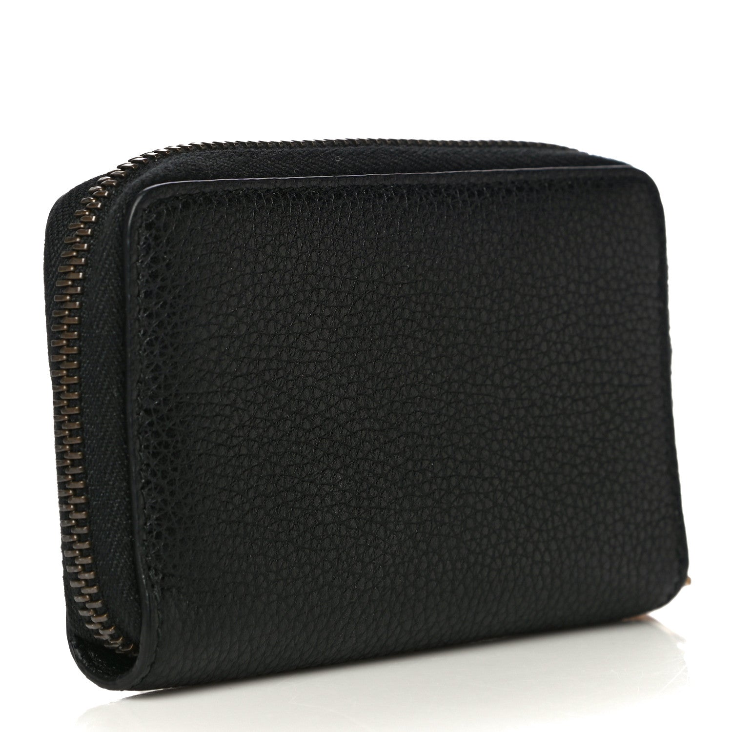 Gucci Calfskin Logo Zip Around Card Case Black 3 of 9