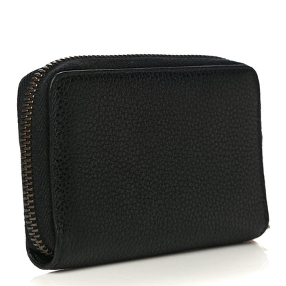Gucci Calfskin Logo Zip Around Card Case Black 3 of 9