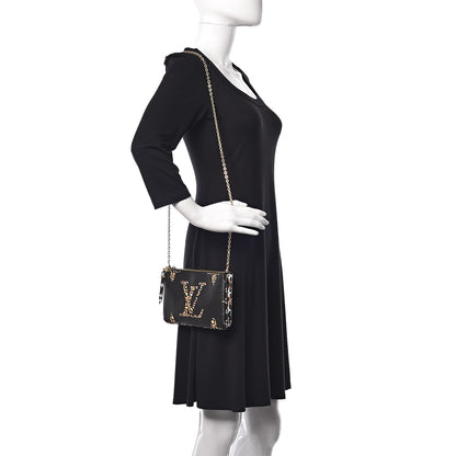 Louis Vuitton Monogram Giant Jungle Pochette Double Zip Black 2 of 10