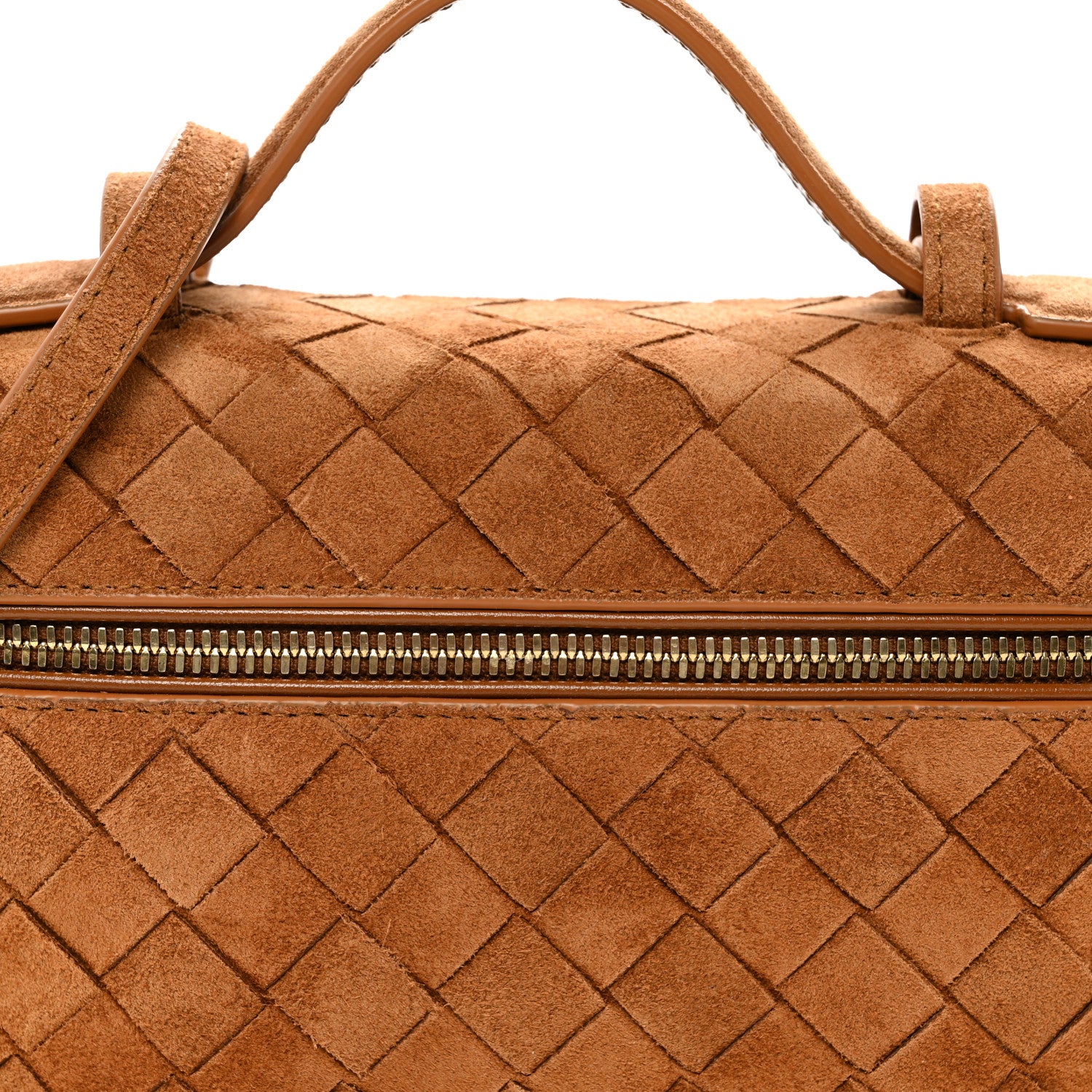 Bottega Veneta Suede Intrecciato Bang Bang Vanity Case Amber 8 of 10