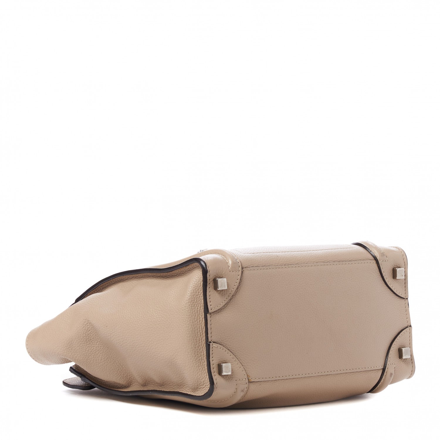 Celine Pebbled Calfskin Micro Luggage Taupe 3 of 9