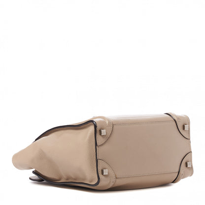 Celine Pebbled Calfskin Micro Luggage Taupe 3 of 9