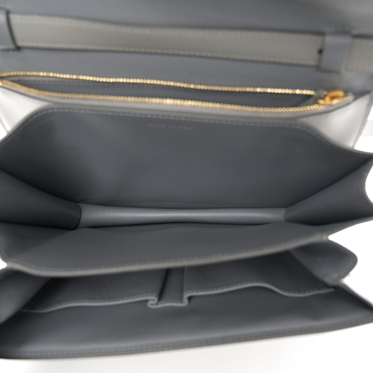 Box Calfskin Medium Classic Box Flap Bag Light Charcoal