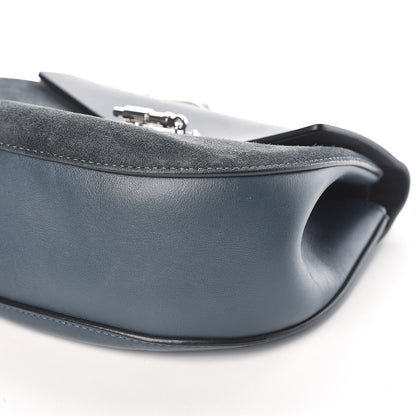 Chloe Suede Smooth Calfskin Mini Drew Shoulder Bag Cloudy Blue 10 of 11