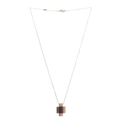 Gucci 18K Yellow Gold Garnet Crucifix Pendant Necklace 3 of 7