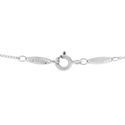 Tiffany Sterling Silver 12mm Elsa Peretti Bean Pendant Necklace 6 of 6