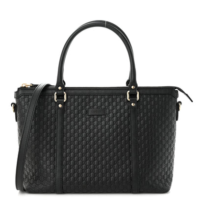 Gucci Soft Microguccissima Small Zippered Satchel Black 1 of 11