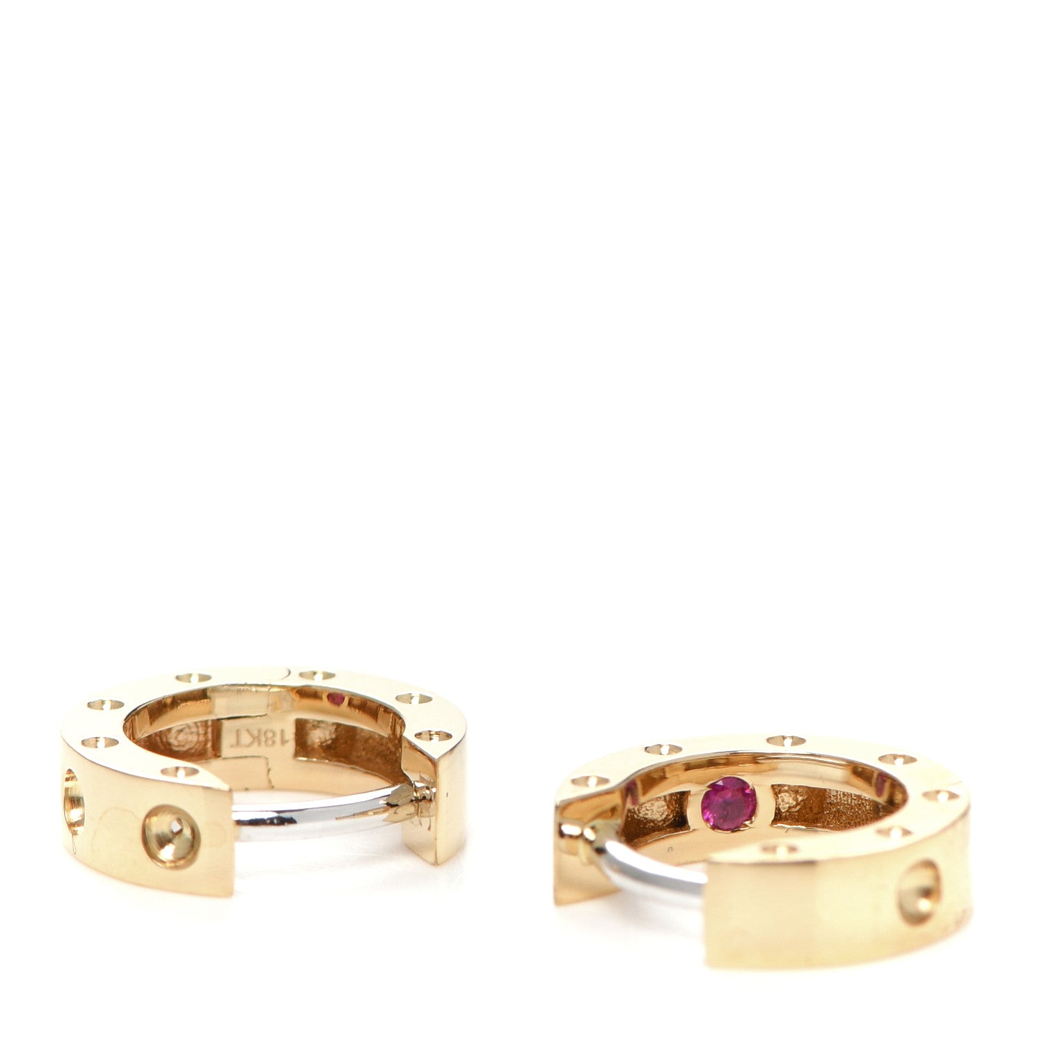 Roberto Coin 18K Yellow Gold Pois Moi Symphony Huggie Hoop Earrings 3 of 6
