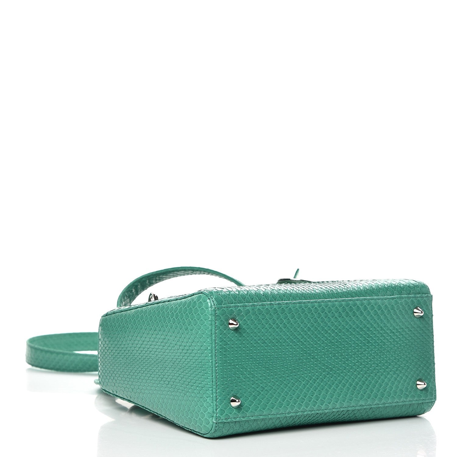 Christian Dior Python Medium Lady Dior Green 4 of 7