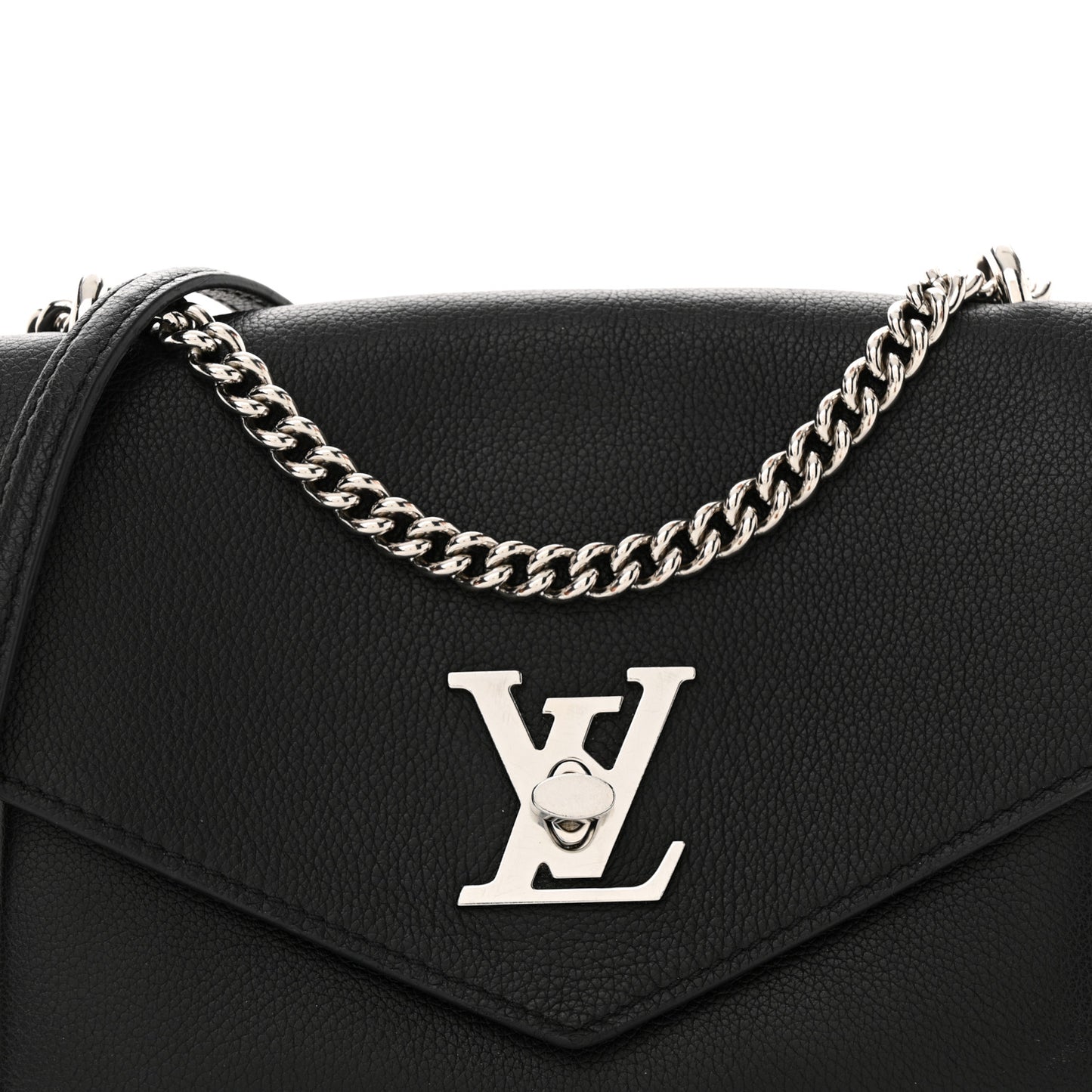 Soft Calfskin Mylockme Chain Bag BB Black