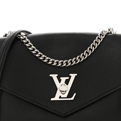 Louis Vuitton Soft Calfskin Mylockme Chain Bag BB Black 8 of 13