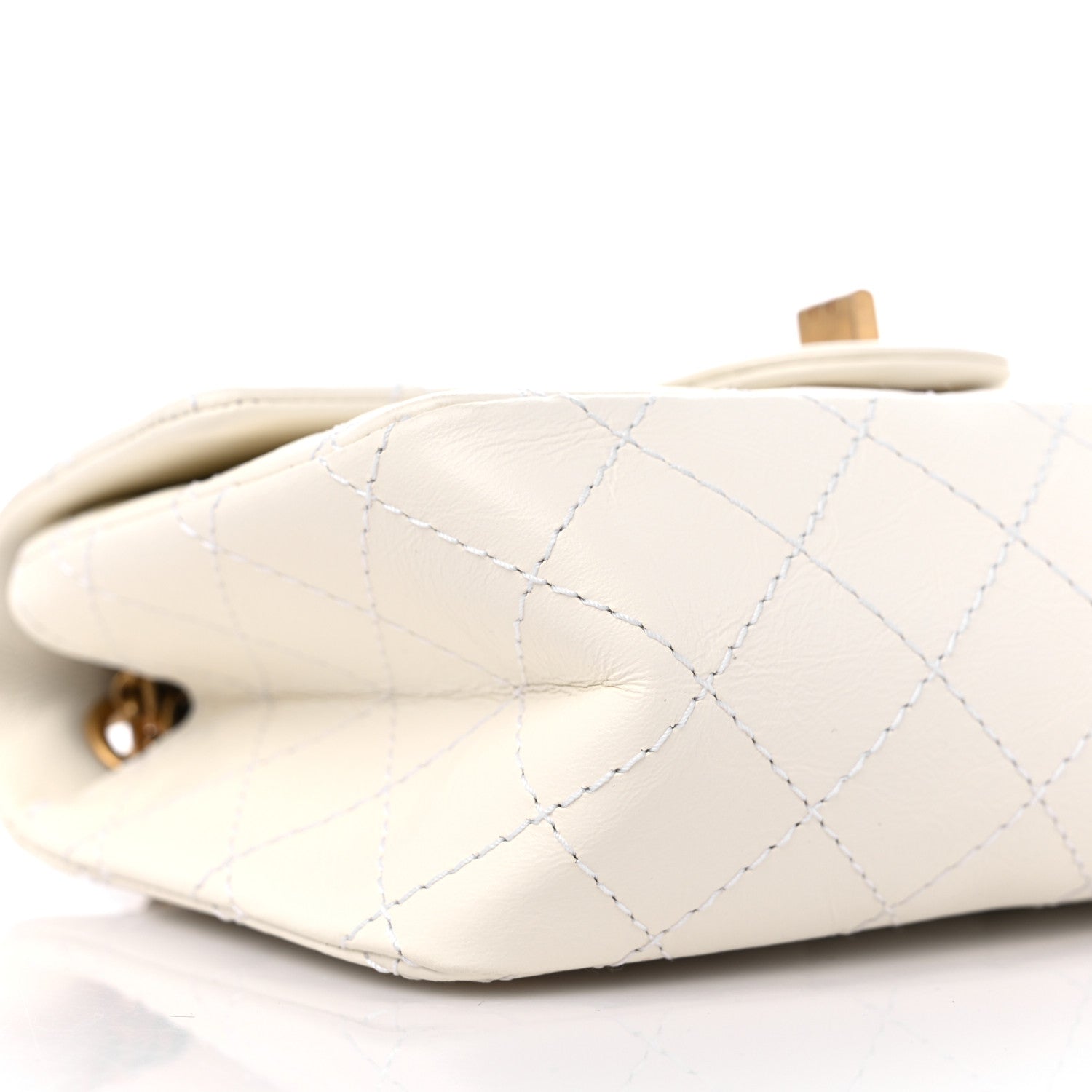 Chanel Aged Calfskin Quilted 2.55 Reissue Mini Flap White 8 of 9