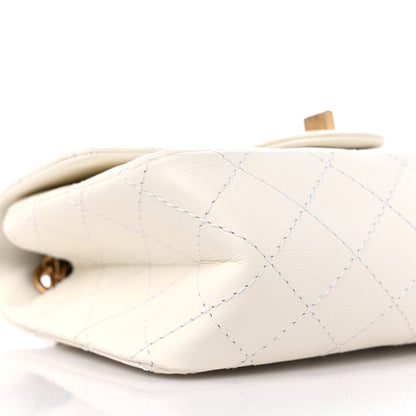 Chanel Aged Calfskin Quilted 2.55 Reissue Mini Flap White 8 of 9