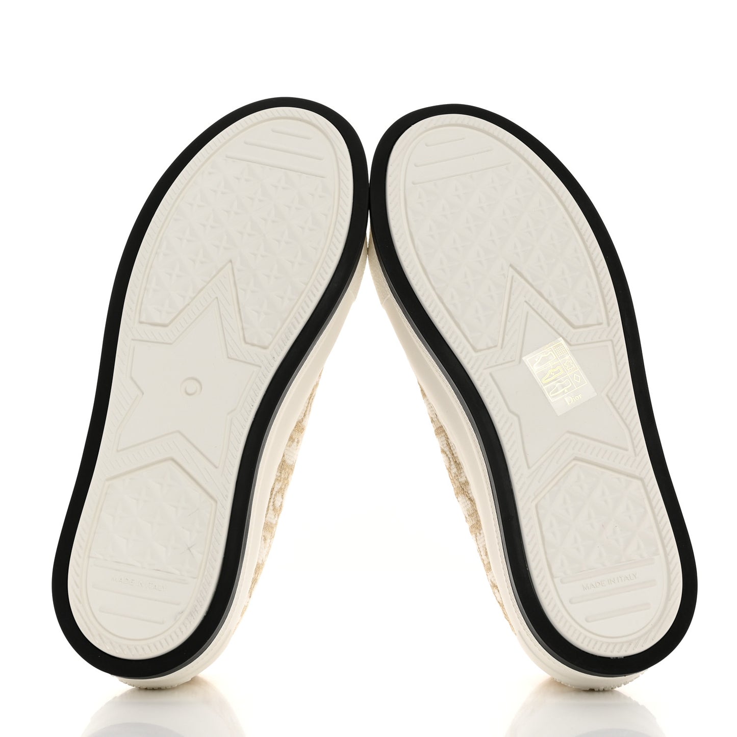 Canvas Lurex Oblique Walk'N'Dior Platform Sneakers 37.5 Pale Gold
